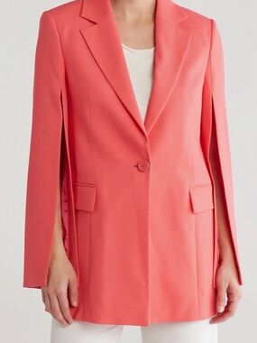 🔥Boss Jalasara Womens Coral Cape-Sleeve Blazer Jacket